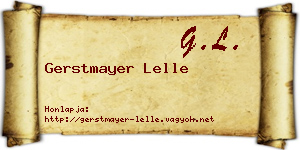 Gerstmayer Lelle névjegykártya
